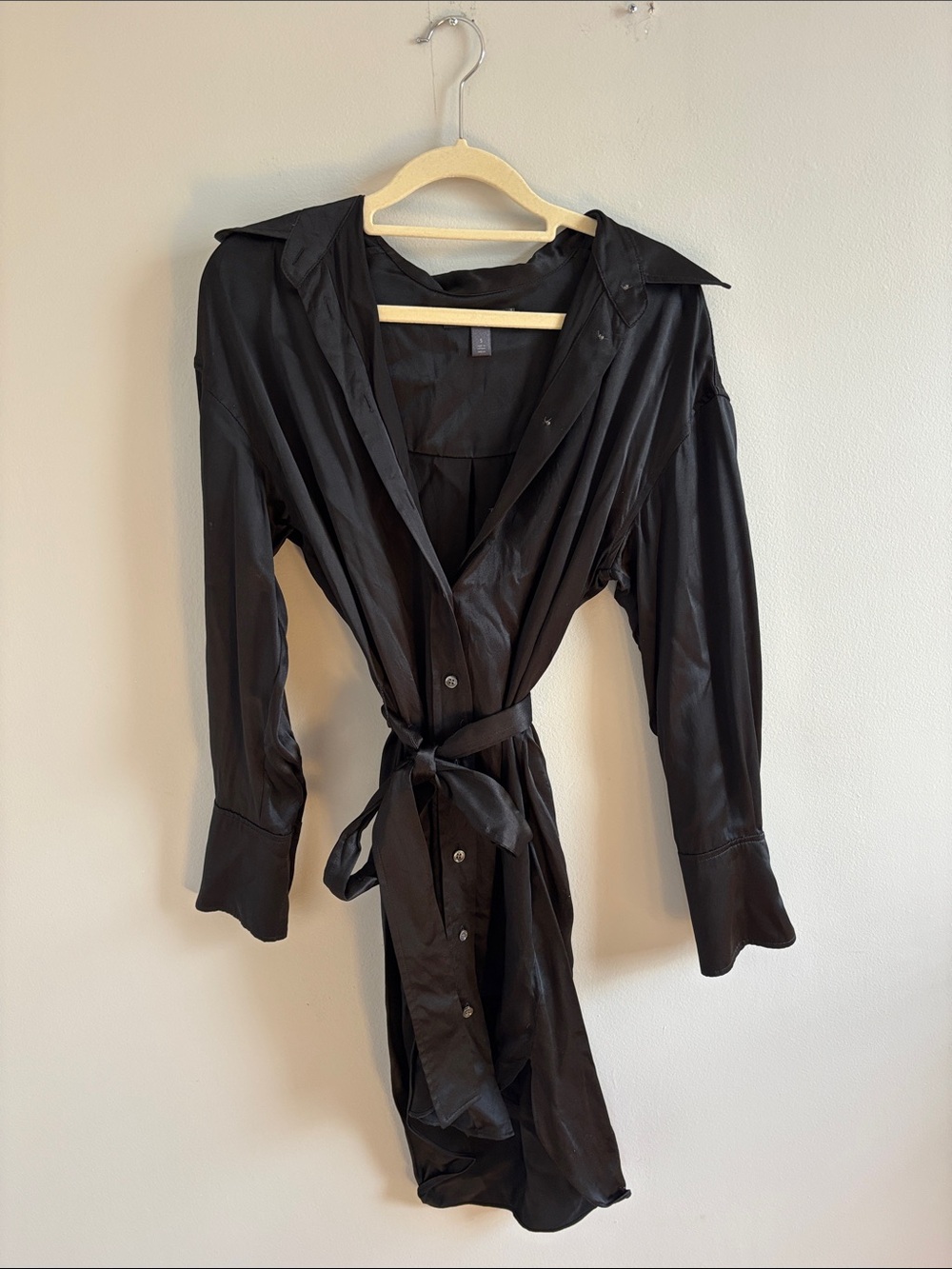 Banana Republic 100% Silk Belted Mini Shirt Dress